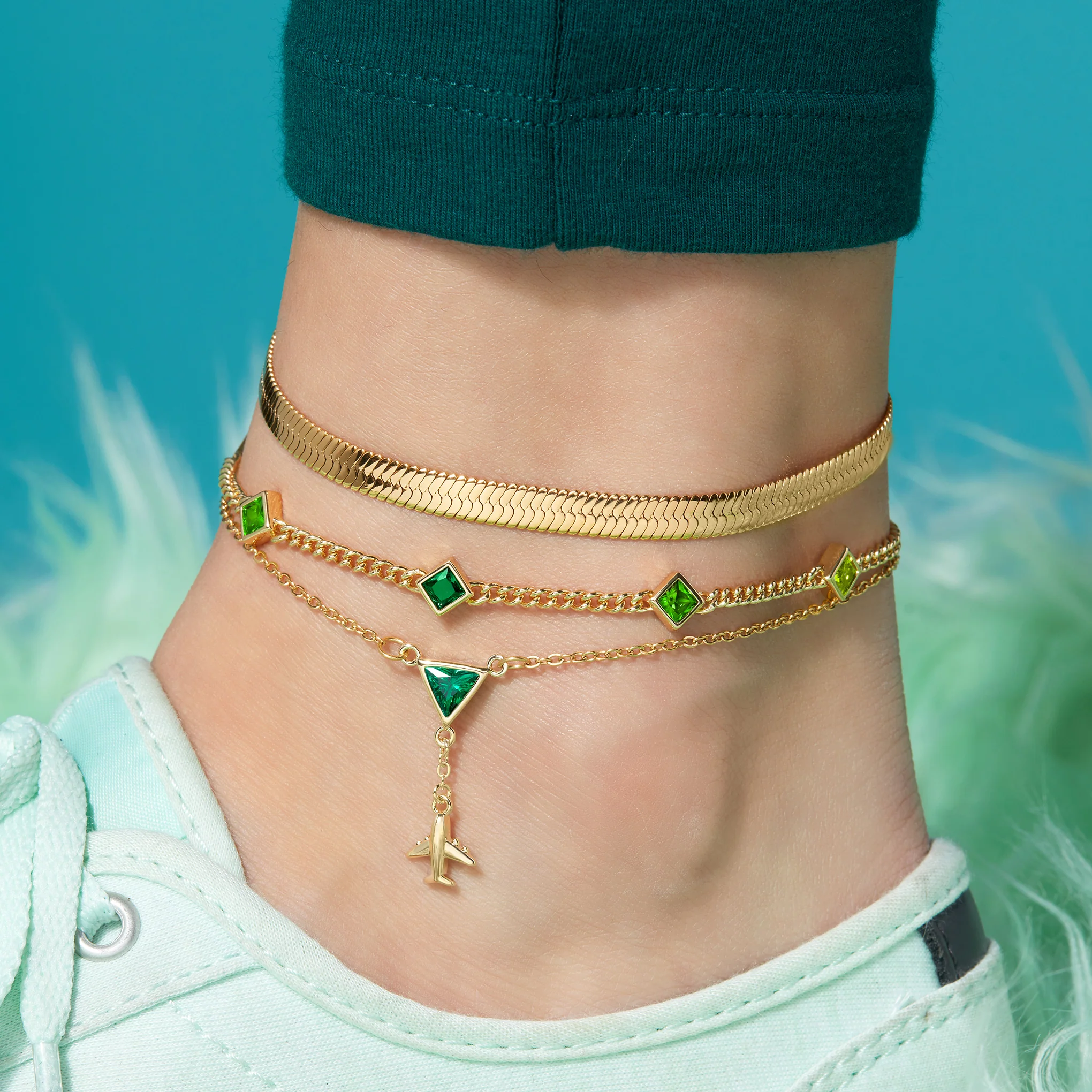 Aura Anklet - Green - Image 4