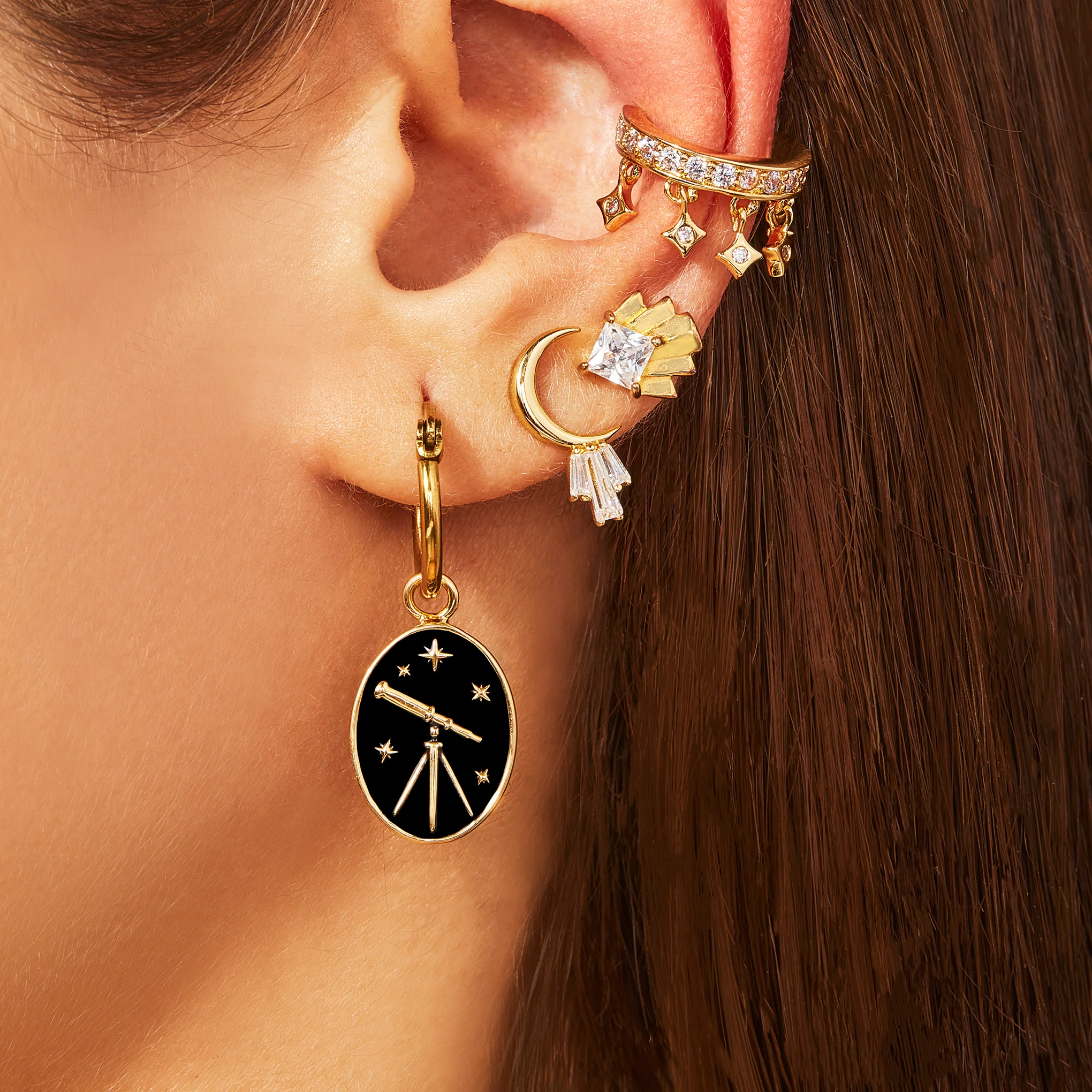 Crescent Moon Studs - Image 5