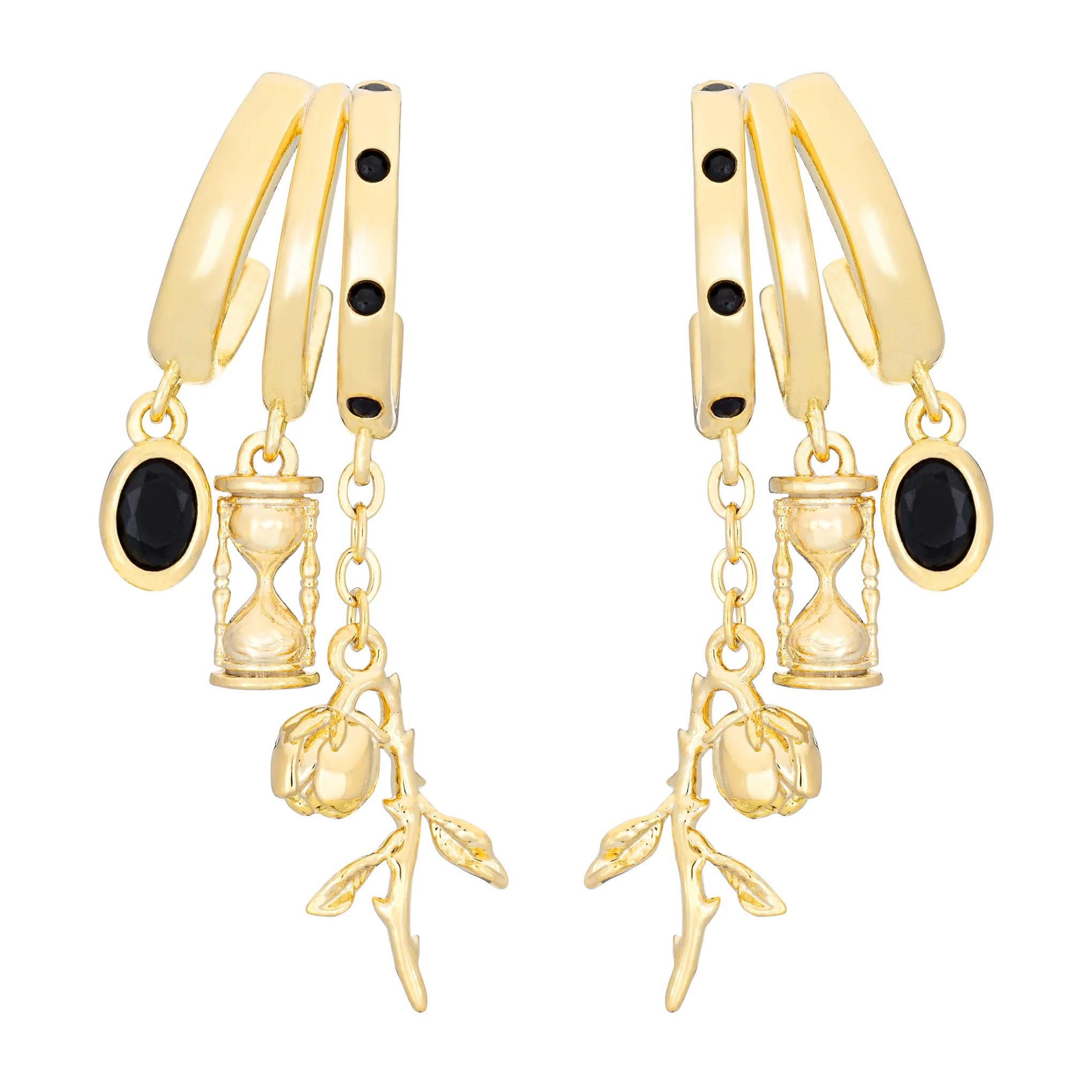Midnight Rose Earrings