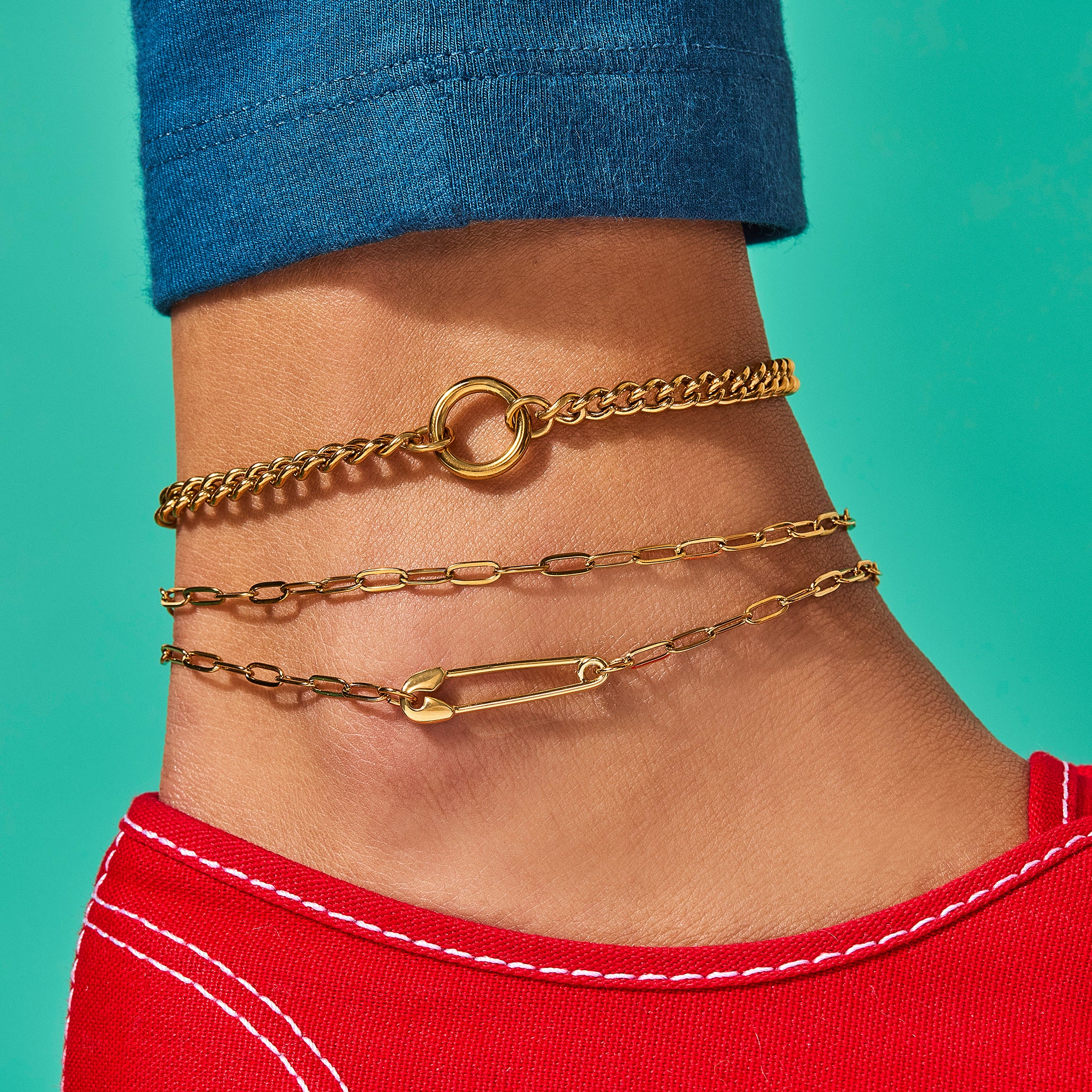 Safety Pin Anklet - Image 3